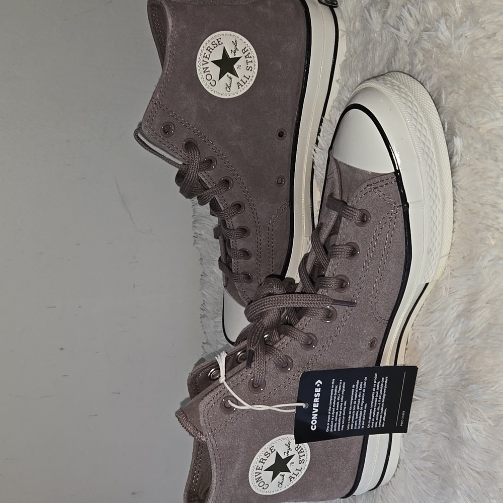 Converse Chuck 70s Heritage Color Suede Sneakers  Pure Pumice  Size US 10.5 - Picture 2 of 5